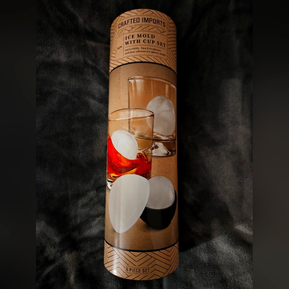 Whiskey Ice Mold & Cup Set (6 pcs)